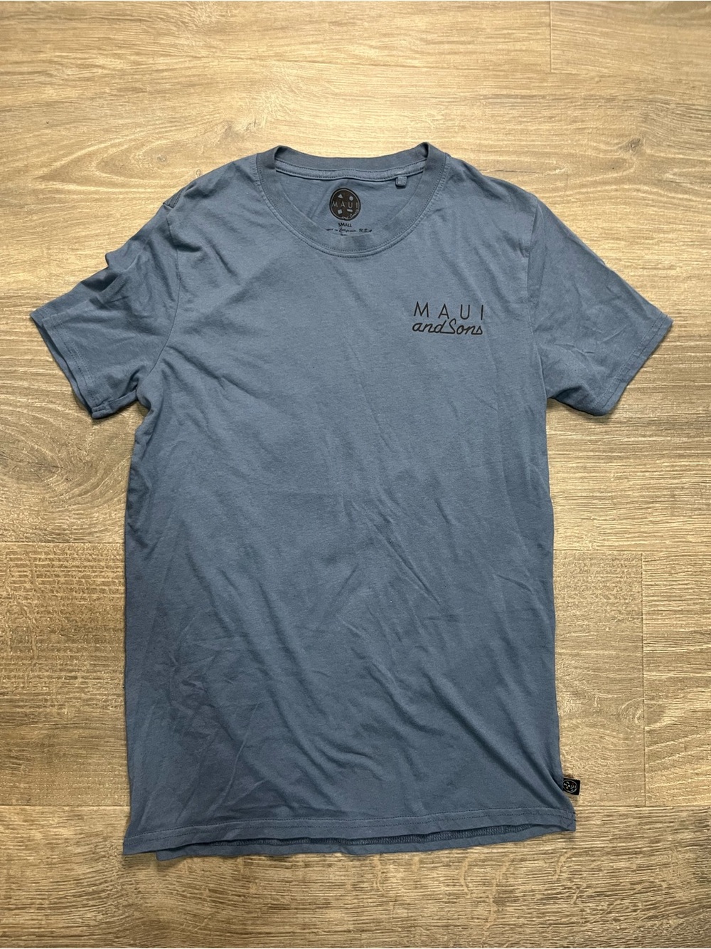 Maui and Sons Men's Blue Crew Neck T‑Shirt